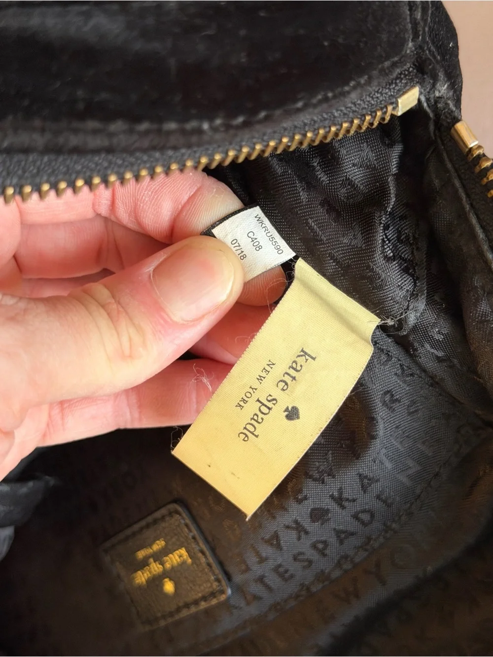 kate spade New York Black Velvet Small Backpack